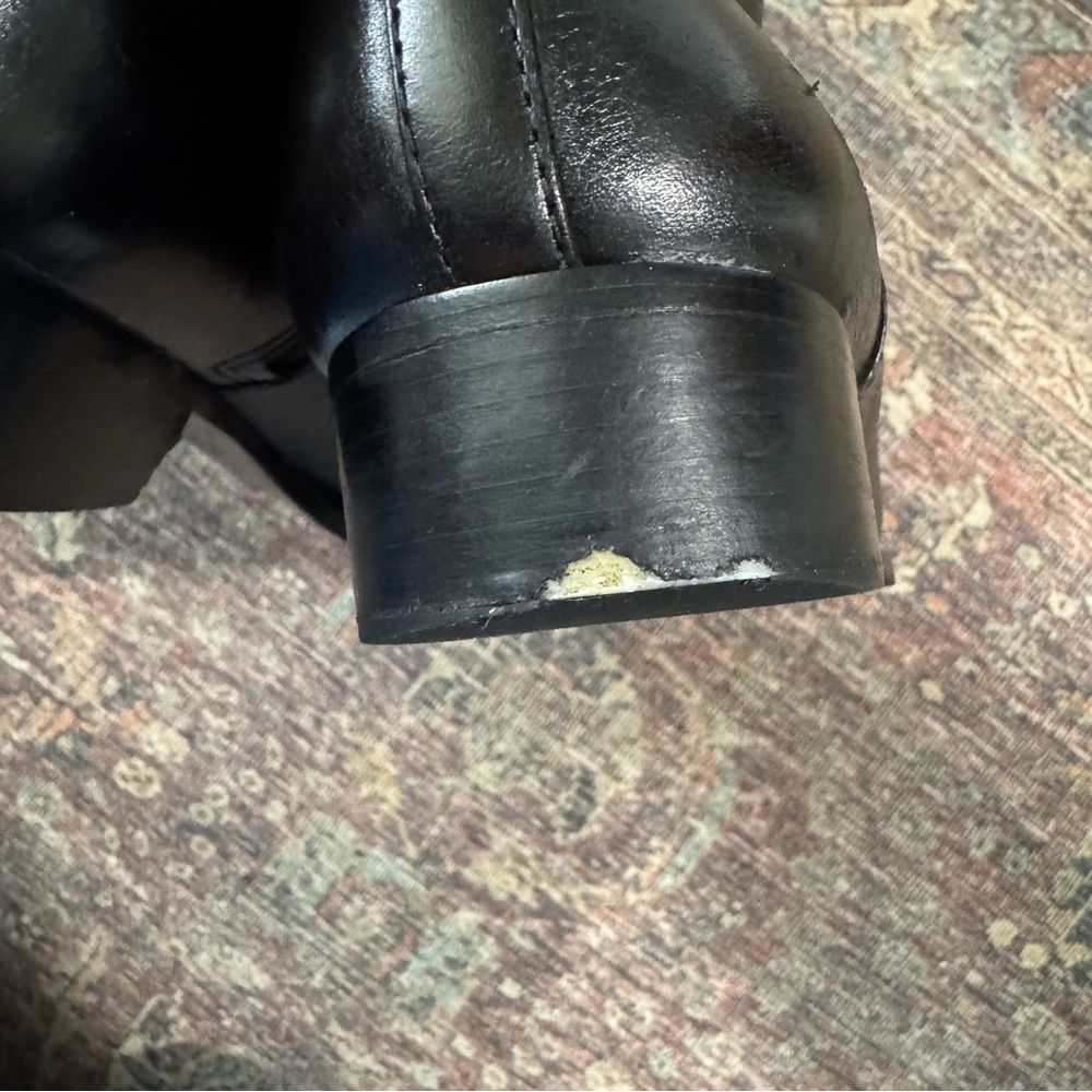 Tory Burch Kiernan Riding Tall Equestrian Classic Boots Black Leather 10.5 - Picture 12 of 16